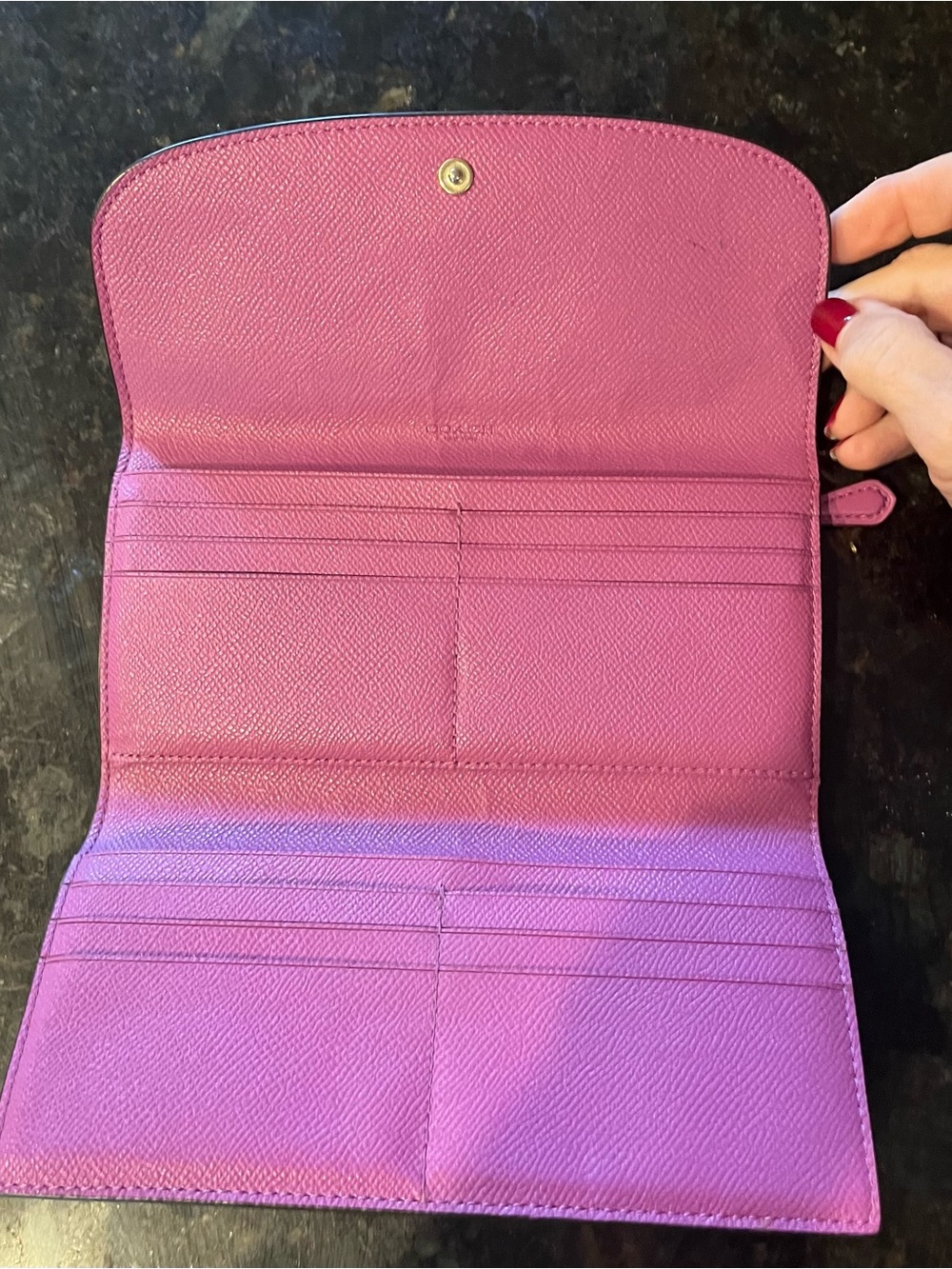 Coach bifold pink Signature Wallet - Picture 6 of 6